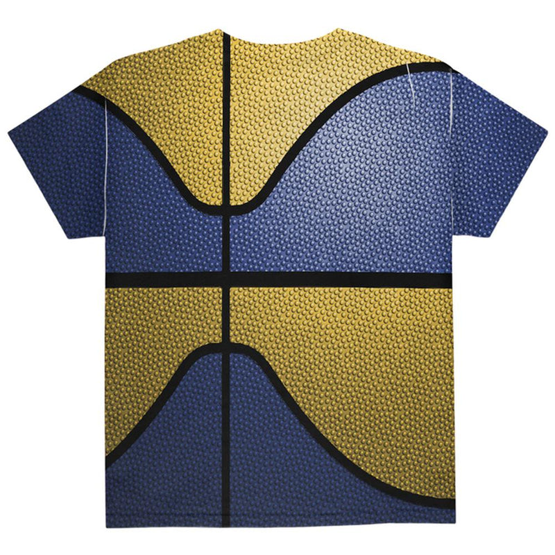 Championship Basketball Royal Blue and Yellow All Over Youth T Shirt Youth T-Shirts Old Glory