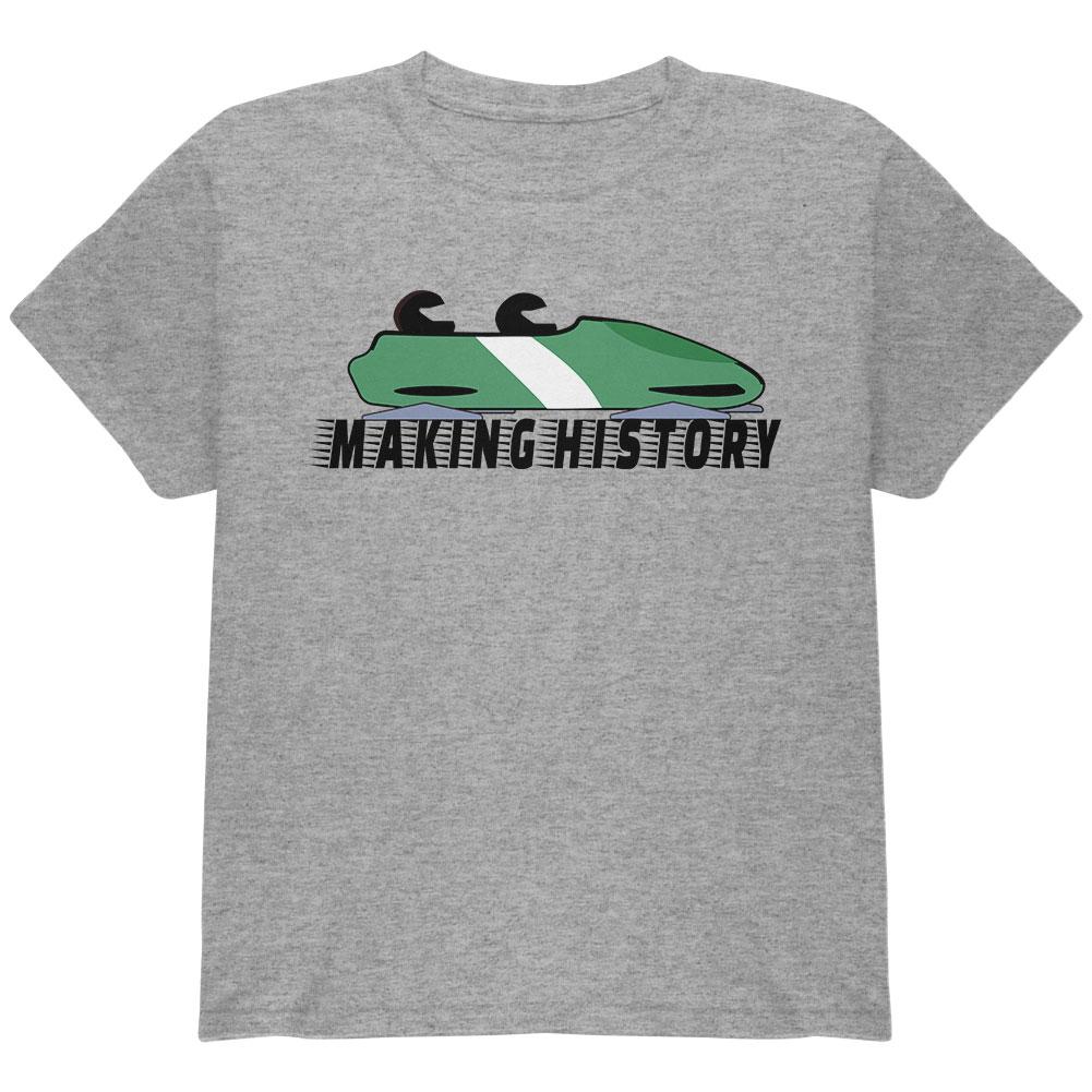 Nigerian Bobsled Team Making History Youth T Shirt Youth T-Shirts Old Glory LG Heather