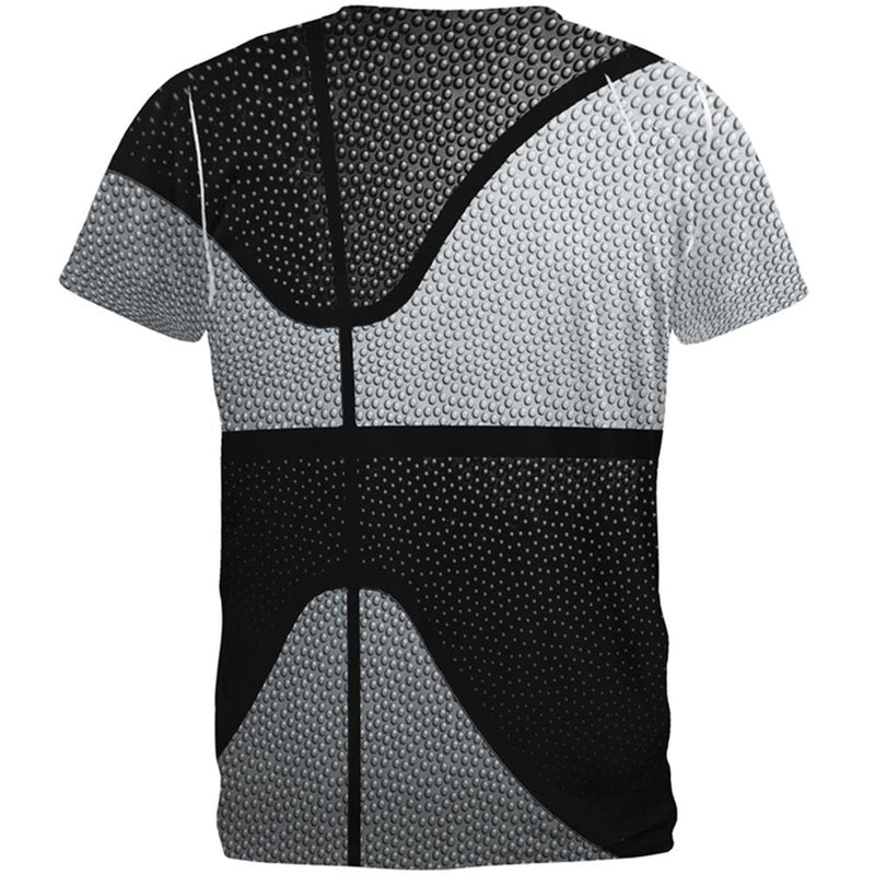 Championship Basketball Silver and Black All Over Mens T Shirt Men's T-Shirts Old Glory