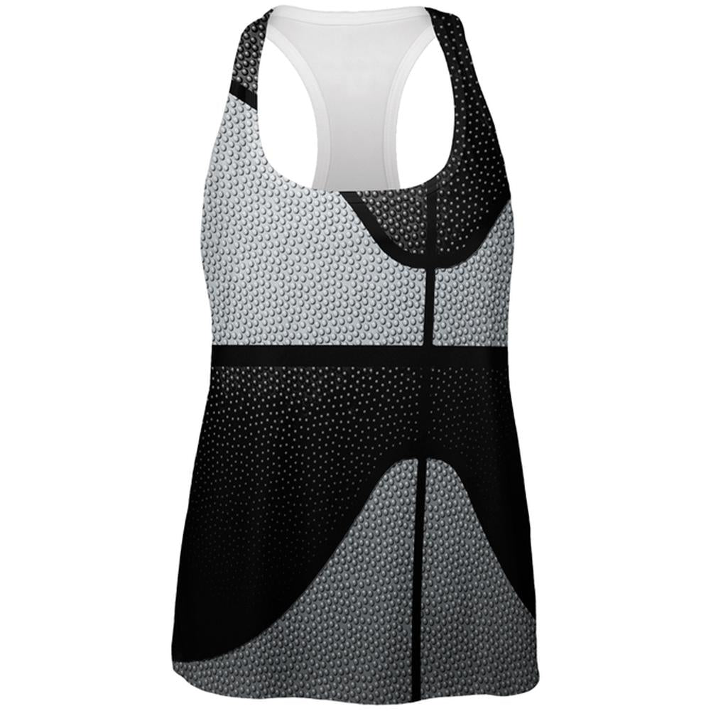 Championship Basketball Silver and Black All Over Womens Work Out Tank Top Women's Tank Tops Old Glory 2XL Multi