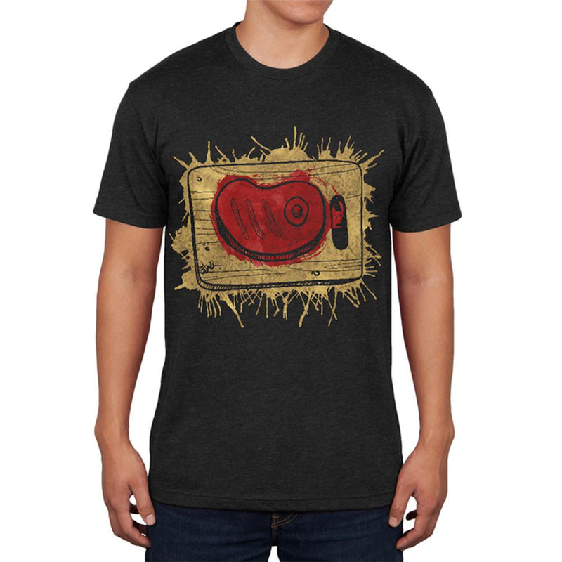 Prime Cut Bistro Steak Mens Soft T Shirt Men's T-Shirts Old Glory 2XL Vintage Black