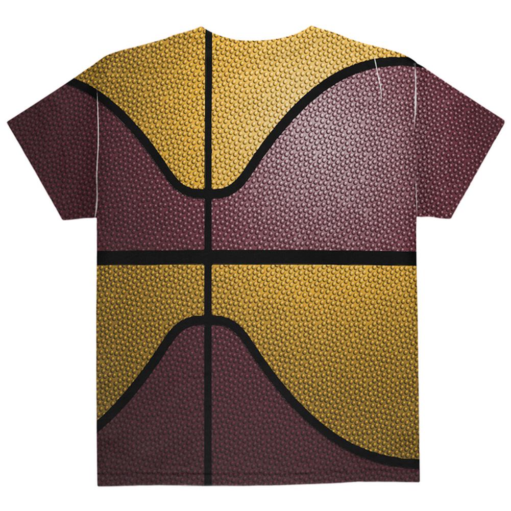 Championship Basketball Maroon and Gold All Over Youth T Shirt Youth T-Shirts Old Glory