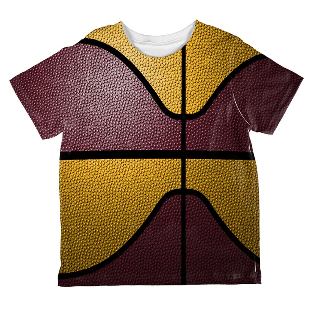 Championship Basketball Maroon and Gold All Over Toddler T Shirt Toddler T-Shirts Old Glory 2T Multi