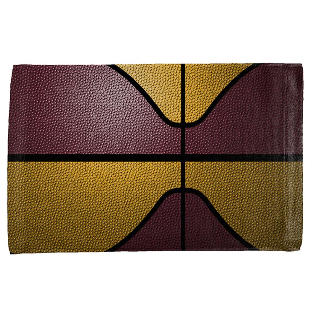 Championship Basketball Maroon and Gold All Over Sport Towel Hand Towel Old Glory OS Multi