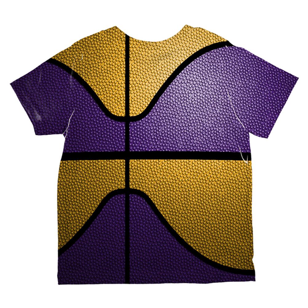 Championship Basketball Purple and Gold All Over Toddler T Shirt Toddler T-Shirts Old Glory