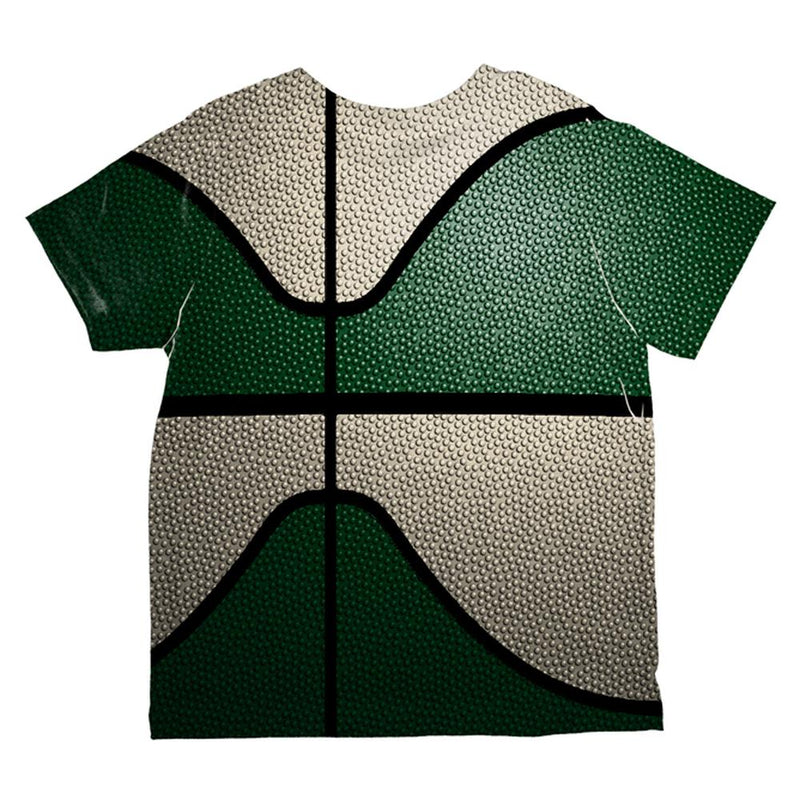 Championship Basketball Forest Green and Cream All Over Toddler T Shirt Toddler T-Shirts Old Glory