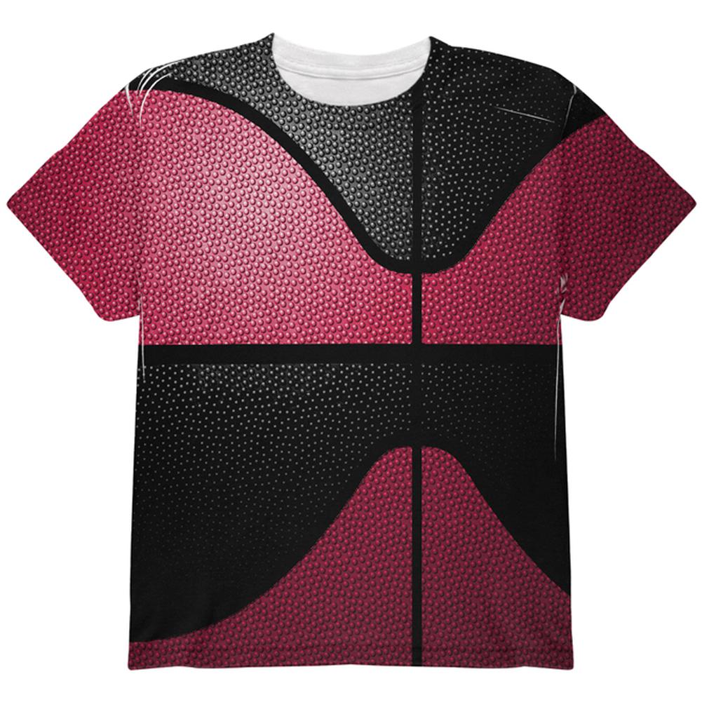 Championship Basketball Red and Black All Over Youth T Shirt Youth T-Shirts Old Glory LG Multi