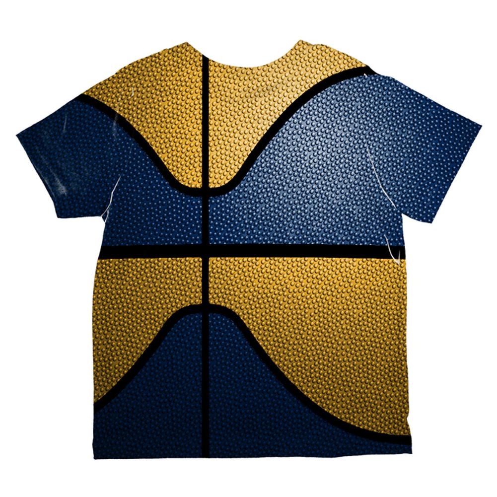 Championship Basketball Blue and Yellow All Over Toddler T Shirt Toddler T-Shirts Old Glory