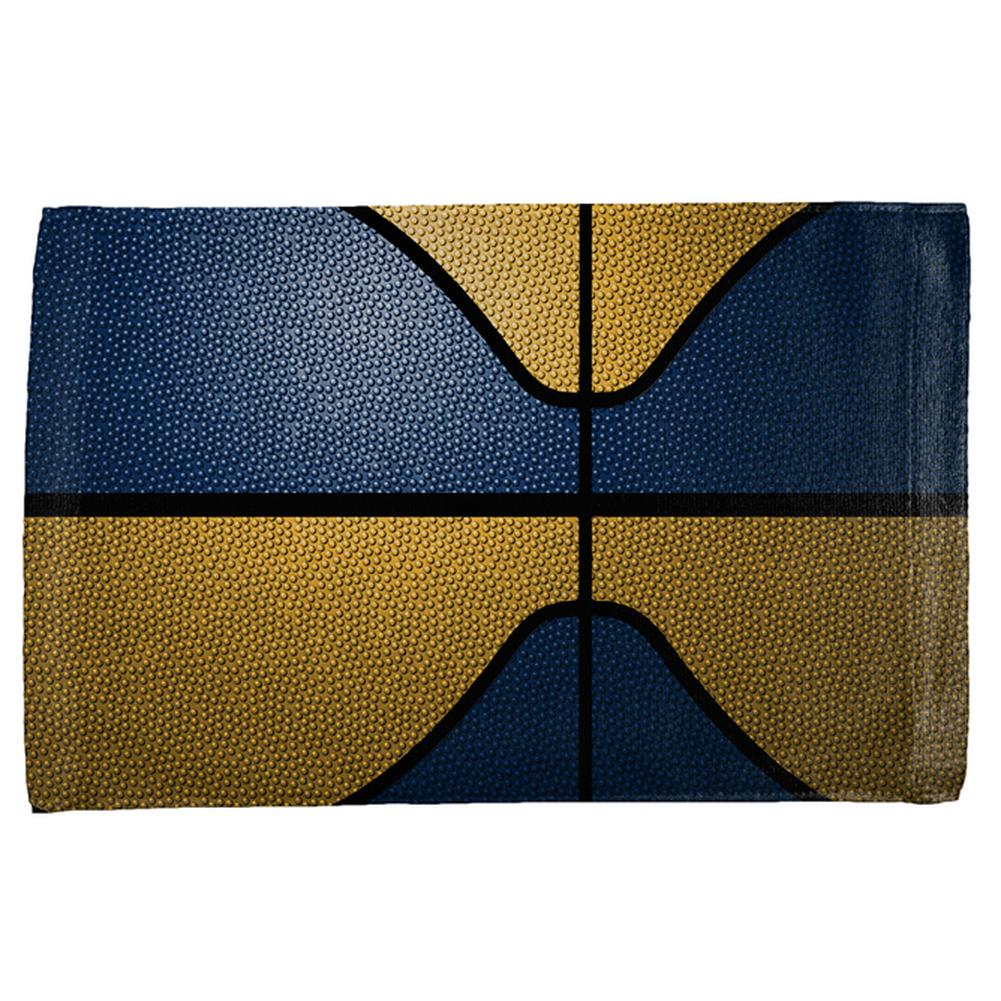 Championship Basketball Blue and Yellow All Over Sport Towel Hand Towel Old Glory OS Multi