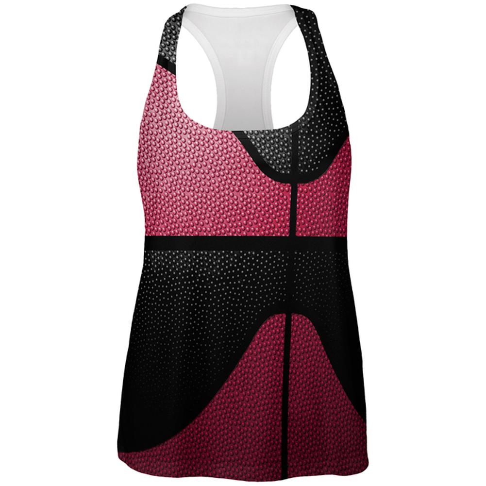 Championship Basketball Red and Black All Over Womens Work Out Tank Top Women's Tank Tops Old Glory 2XL Multi
