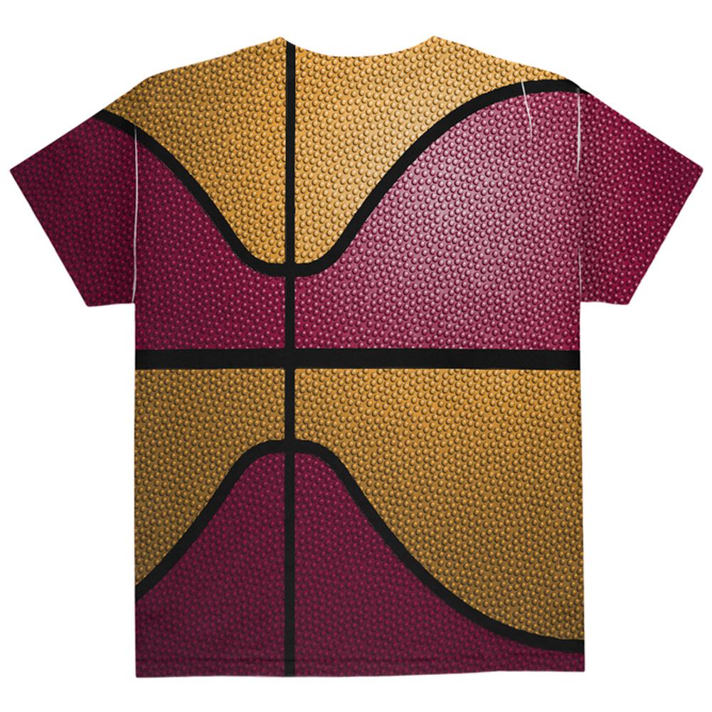 Championship Basketball Red and Yellow All Over Youth T Shirt Youth T-Shirts Old Glory