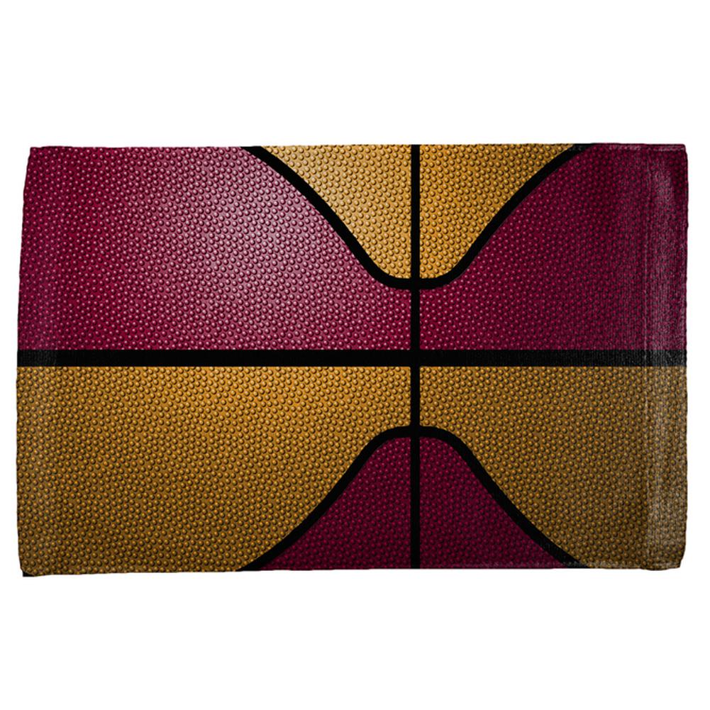 Championship Basketball Red and Yellow All Over Sport Towel Hand Towel Old Glory OS Multi