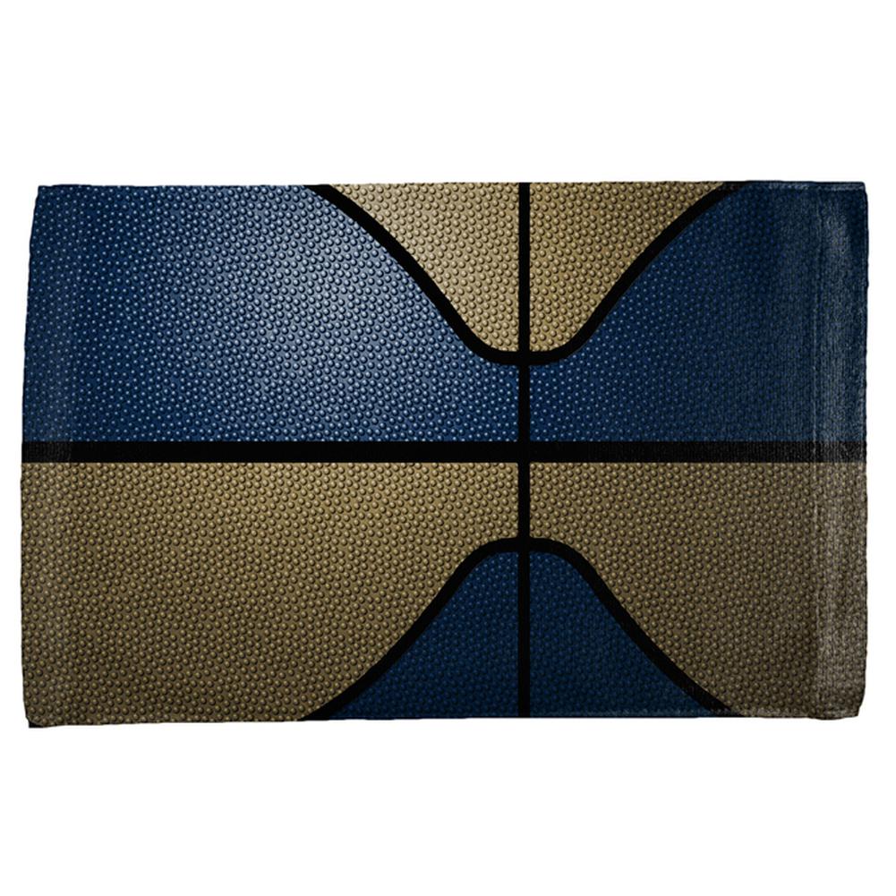 Championship Basketball Dark Blue and Gold All Over Sport Towel Sports Towels Old Glory OS Multi