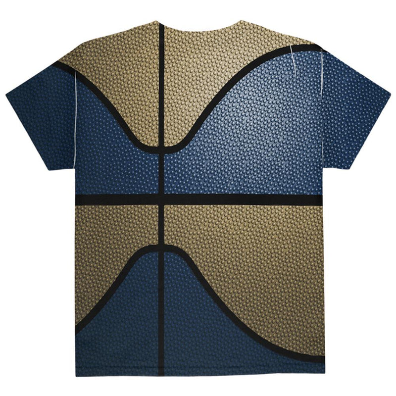 Championship Basketball Dark Blue and Gold All Over Youth T Shirt Youth T-Shirts Old Glory