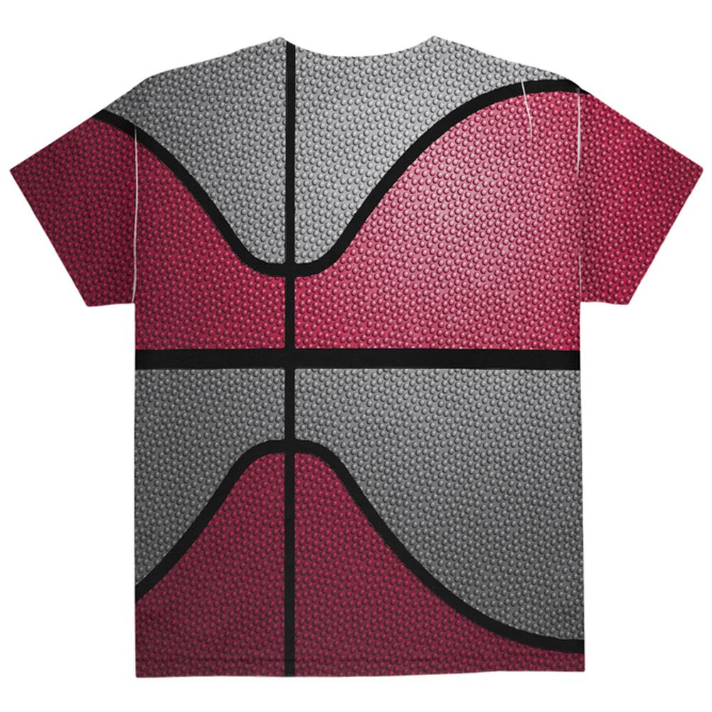 Championship Basketball Red and Silver All Over Youth T Shirt Youth T-Shirts global