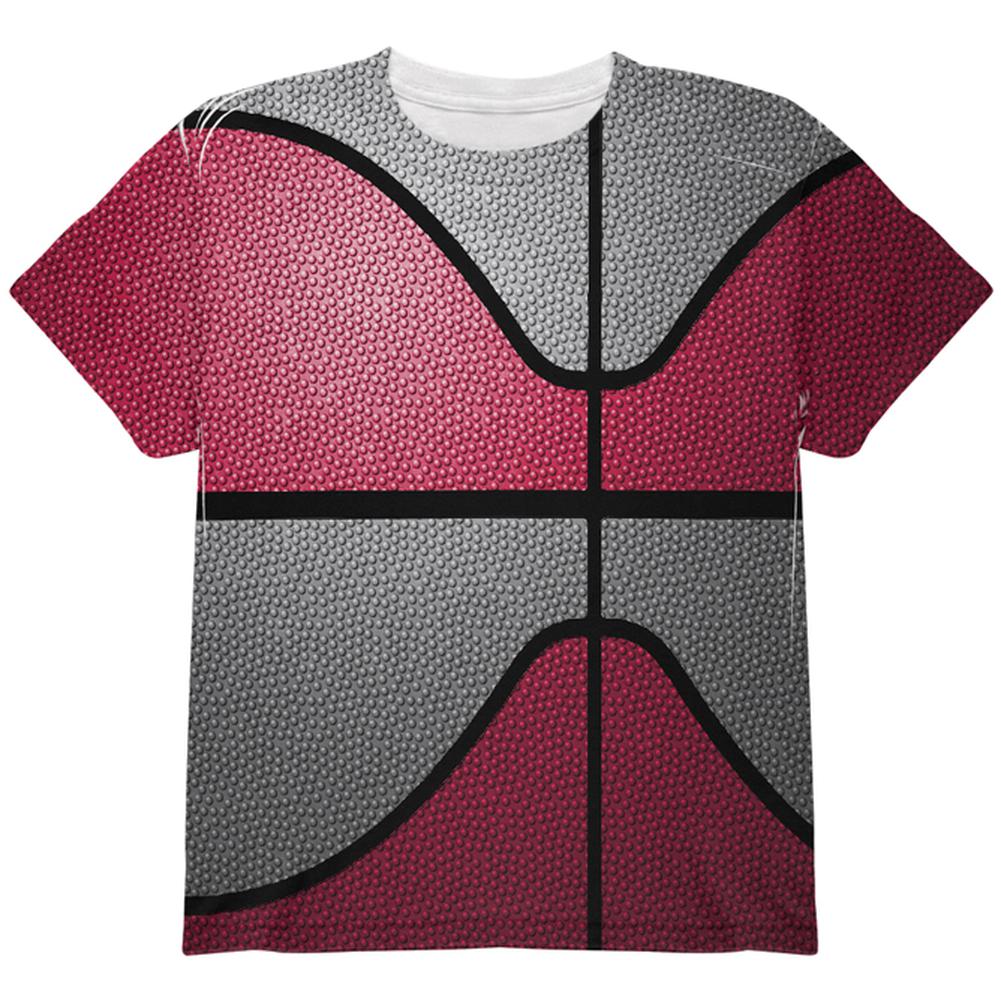 Championship Basketball Red and Silver All Over Youth T Shirt Youth T-Shirts global LG Multi