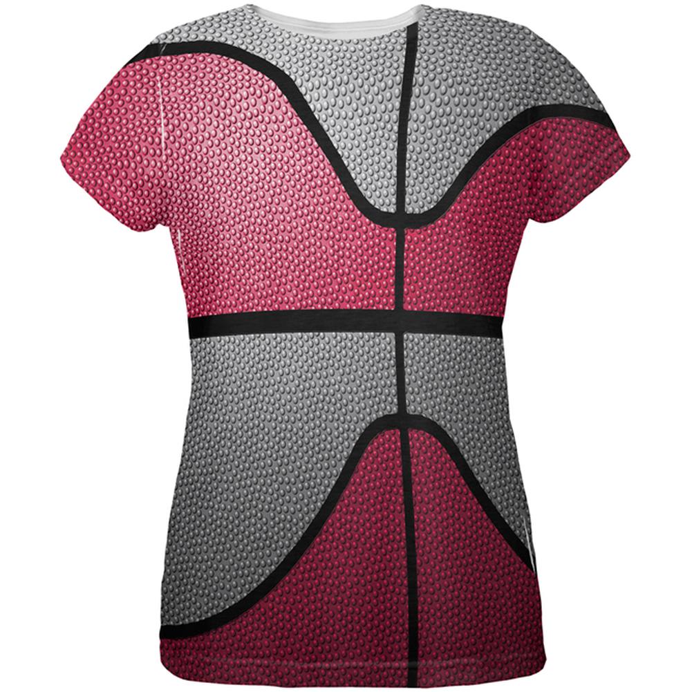 Championship Basketball Red and Silver All Over Womens T Shirt Women's T-Shirts global 2XL Multi