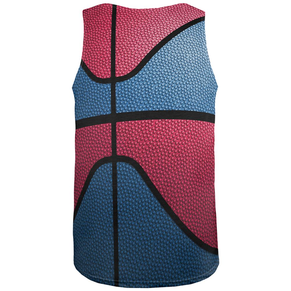 Championship Basketball Blue and Red All Over Mens Tank Top Men's Tank Tops Old Glory