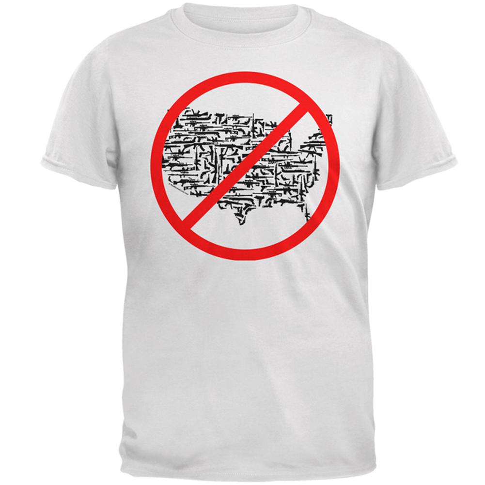 Gun Control in America Mens T Shirt Men's T-Shirts Old Glory 2XL White