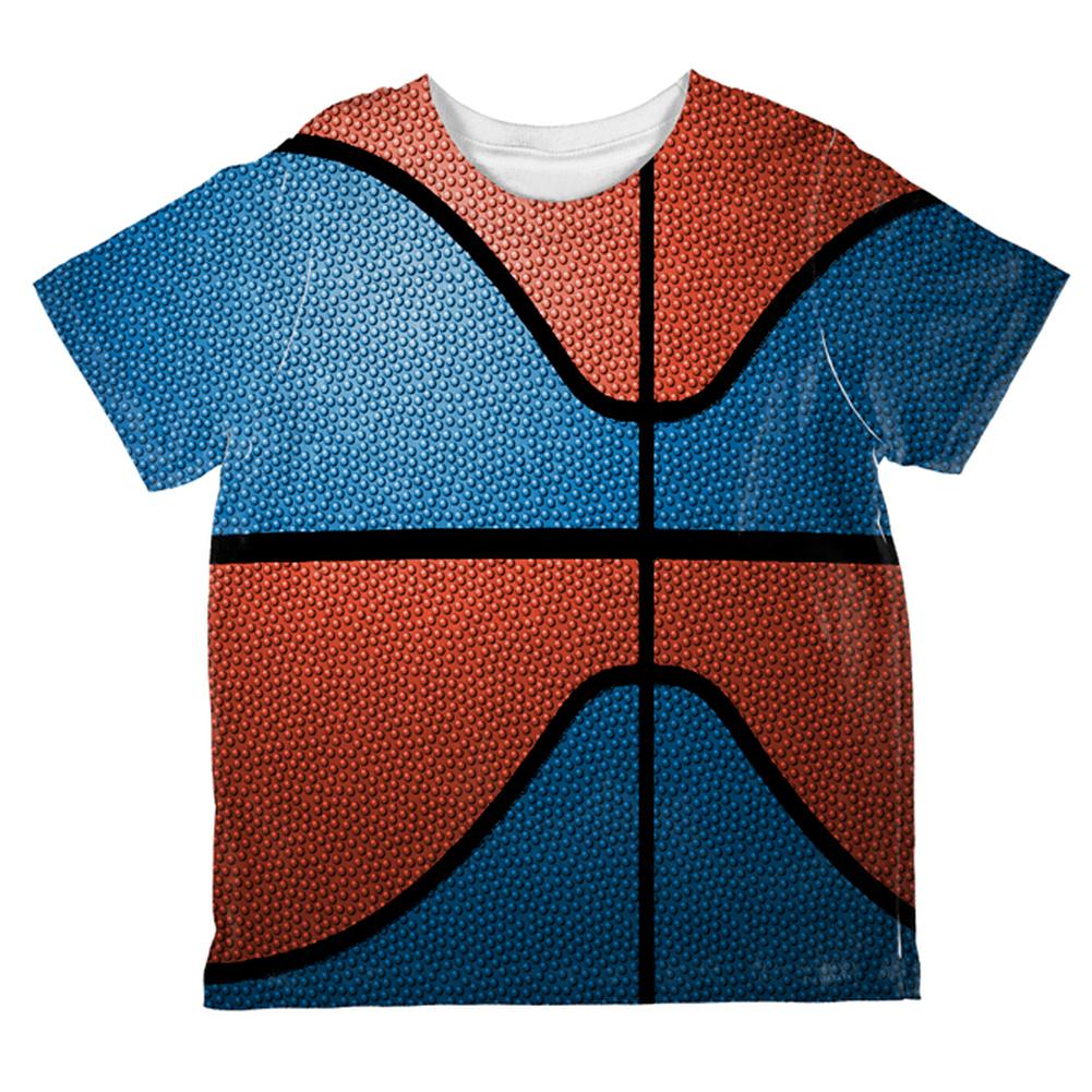 Championship Basketball Blue and Orange All Over Toddler T Shirt Toddler T-Shirts Old Glory 2T Multi