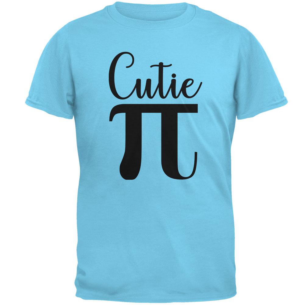 Pi Day Cutie Math Pun Mens T Shirt Men's T-Shirts Old Glory 2XL Sky