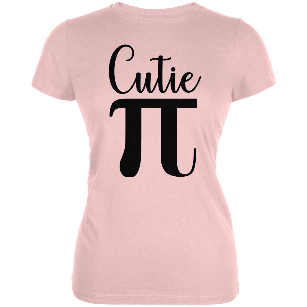 Pi Day Cutie Math Pun Juniors Soft T Shirt Juniors T-Shirts Old Glory 2XL Blush Pink