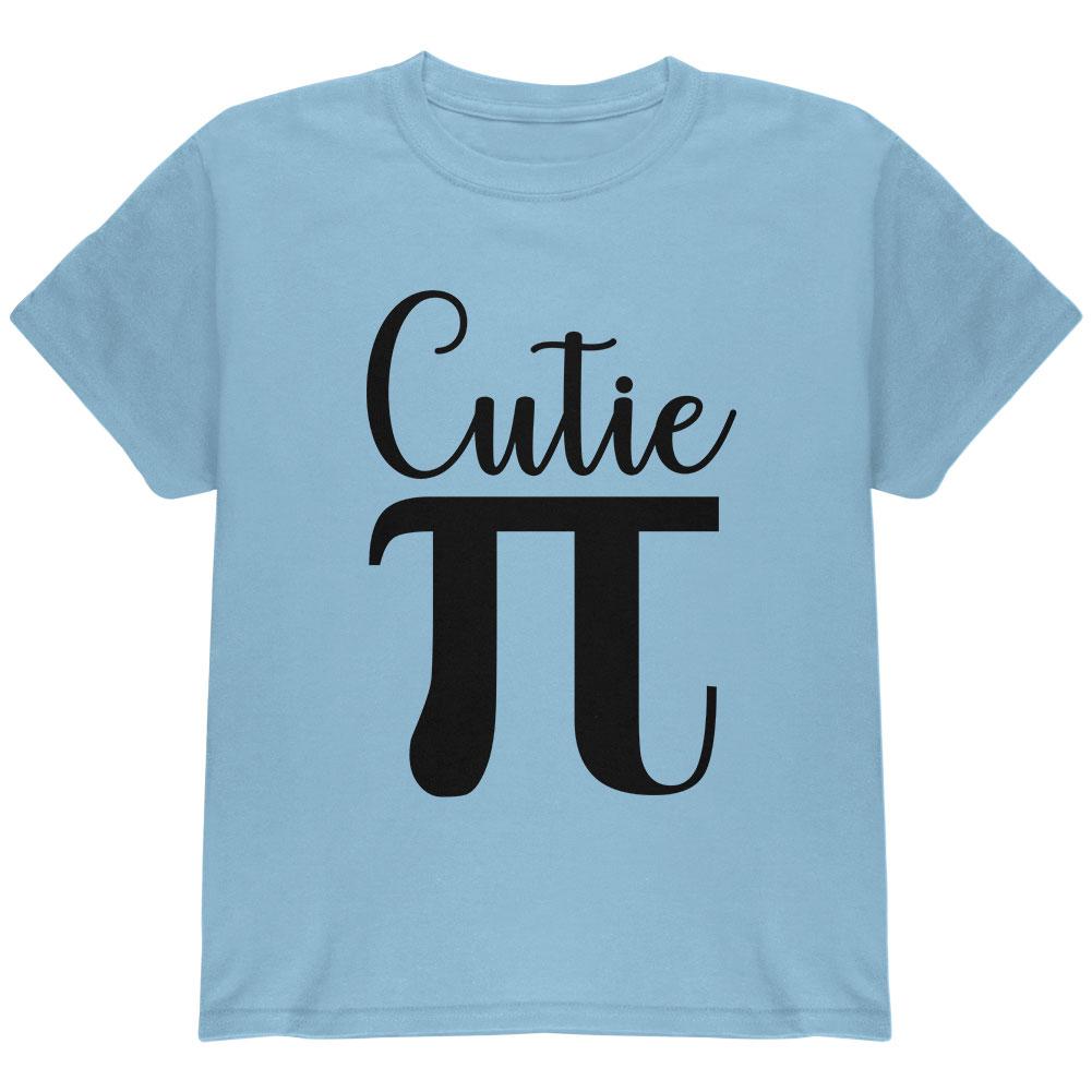 Pi Day Cutie Math Pun Youth T Shirt Youth T-Shirts Old Glory LG Light Blue
