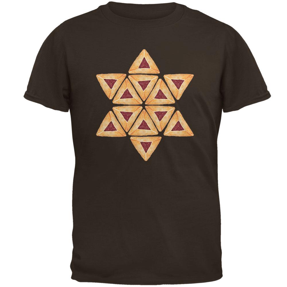 Purim Hamantash Hamantaschen Jewish Star Costume Mens T Shirt Men's T-Shirts Old Glory 2XL Brown