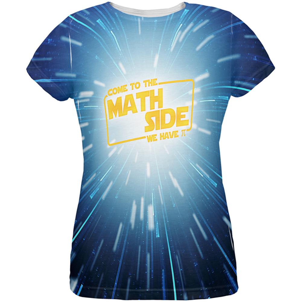 Come to the Math Side We have Pi All Over Womens T Shirt Women's T-Shirts Old Glory 2XL Multi