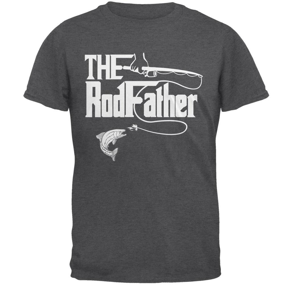 Father's Day Rod Father Fishing Mens T Shirt Men's T-Shirts Old Glory 2XL Grey