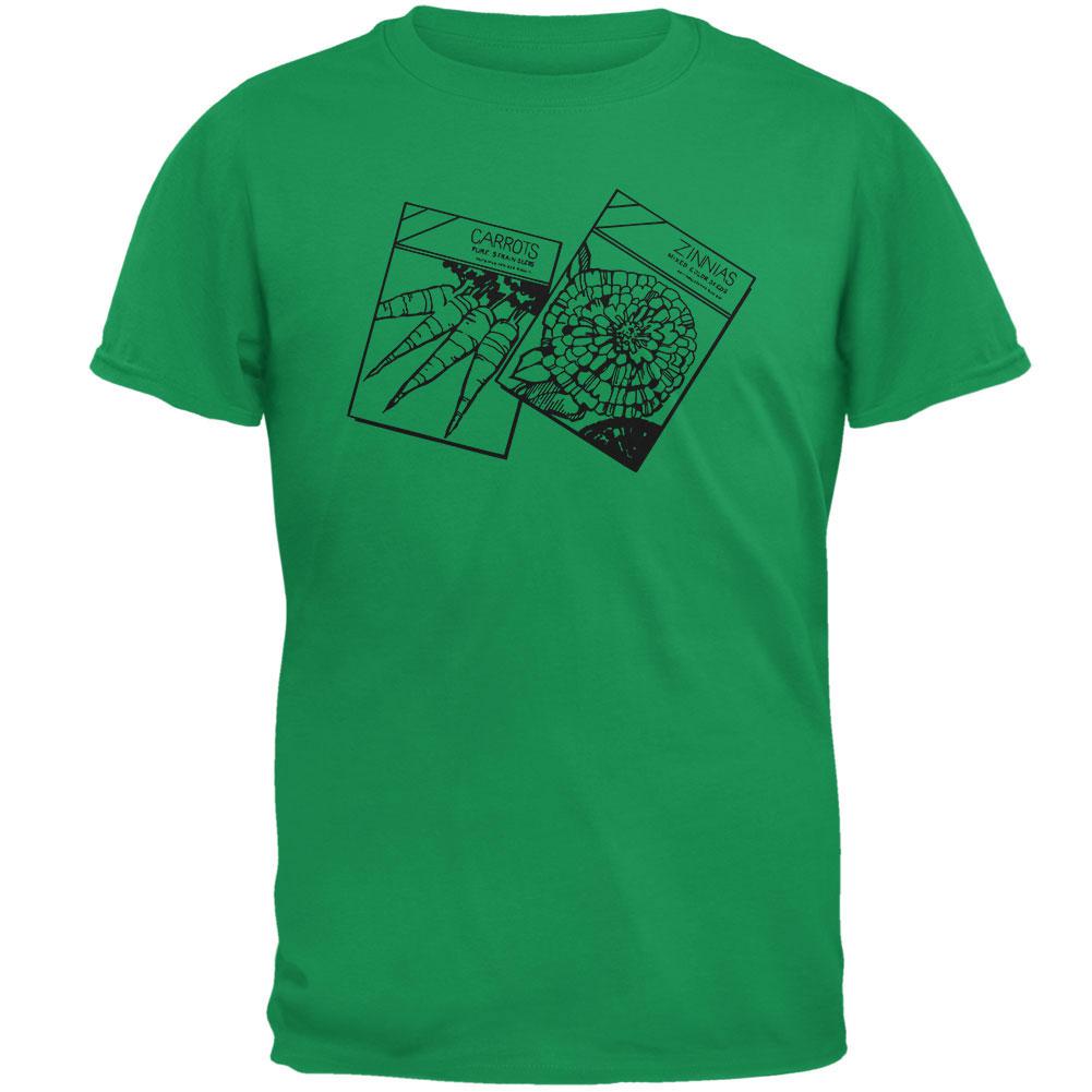 Gardening Seeds Seed Packets Mens T Shirt Men's T-Shirts Old Glory 2XL Irish Green