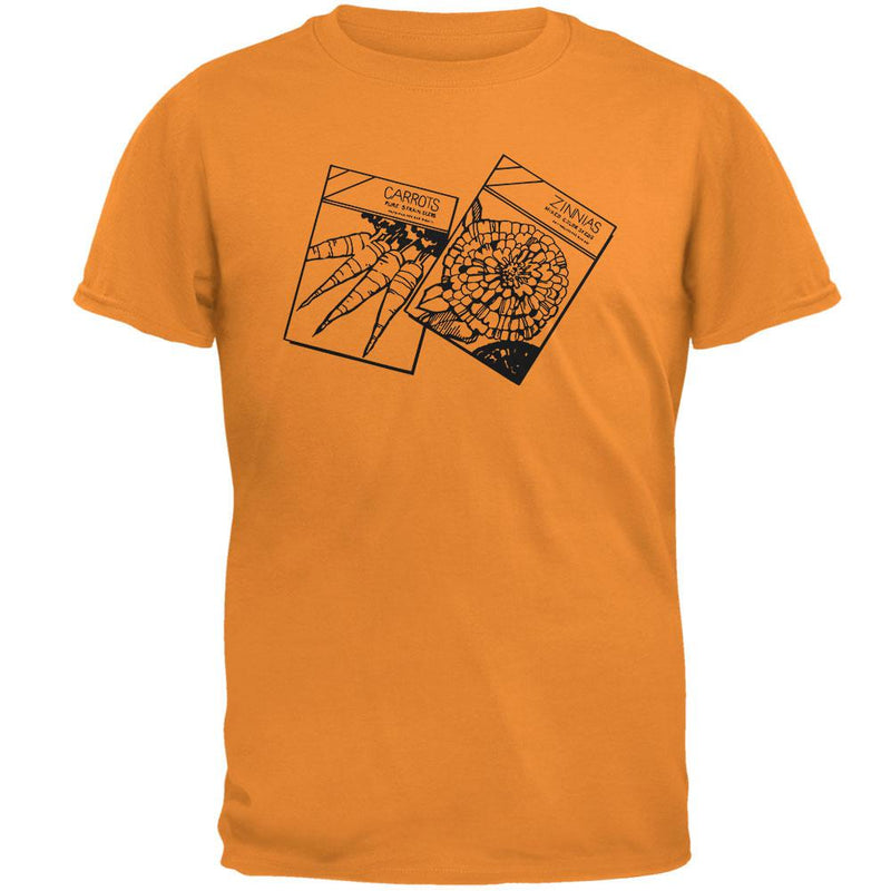 Gardening Seeds Seed Packets Mens T Shirt Men's T-Shirts Old Glory 2XL Tangerine