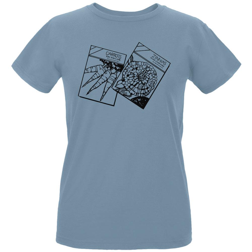 Gardening Seeds Seed Packets Womens Organic T Shirt Women's T-Shirts Old Glory LG Blue