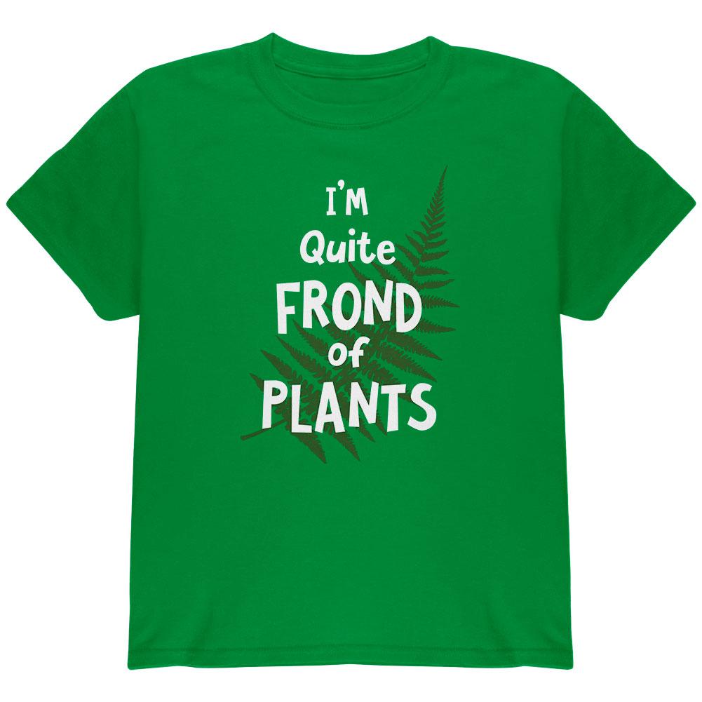 Gardening I'm Quite Frond Fond of Plants Youth T Shirt Youth T-Shirts Old Glory LG Irish Green
