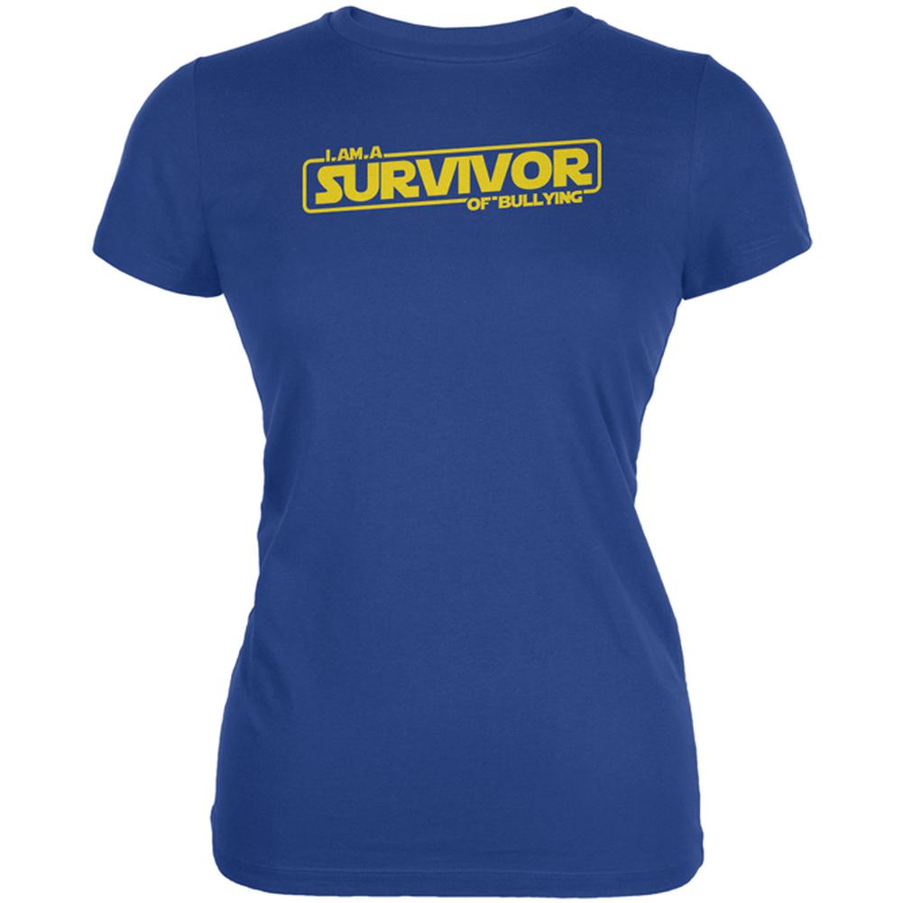Survivor of Bullying Juniors Soft T Shirt Juniors T-Shirts Old Glory 2XL Royal