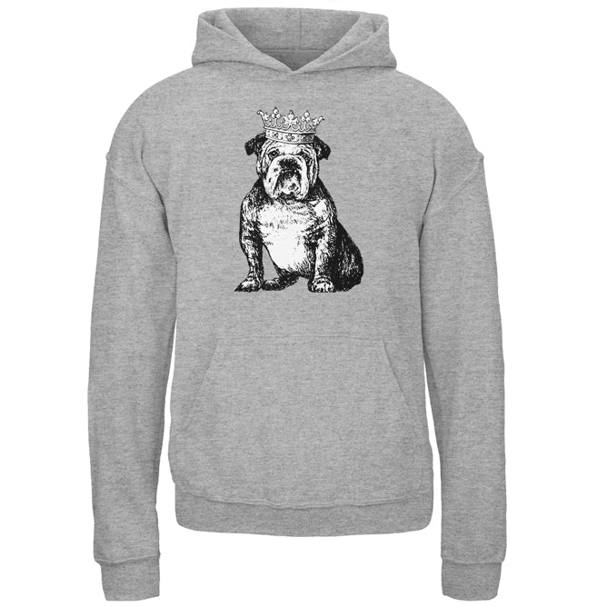 Bulldog Crown Youth Hoodie Youth Hoodies Old Glory YLG Grey