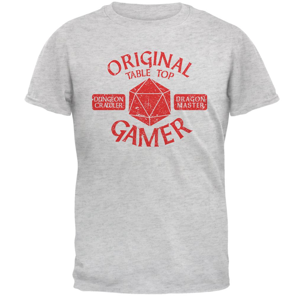 OG Original Gamer d20 Table Top Edition Mens T Shirt Men's T-Shirts Old Glory 2XL Light Heather Grey