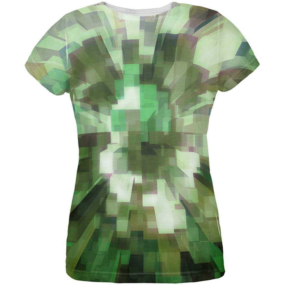 World Game Builder Camo Blocks All Over Womens T Shirt Women's T-Shirts Old Glory 2XL Multi