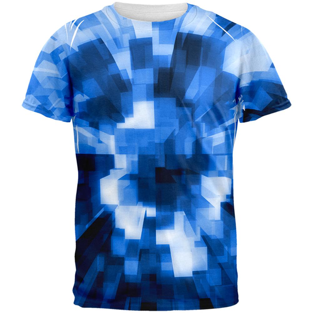 World Game Builder Water Blocks All Over Mens T Shirt Men's T-Shirts Old Glory 2XL Multi