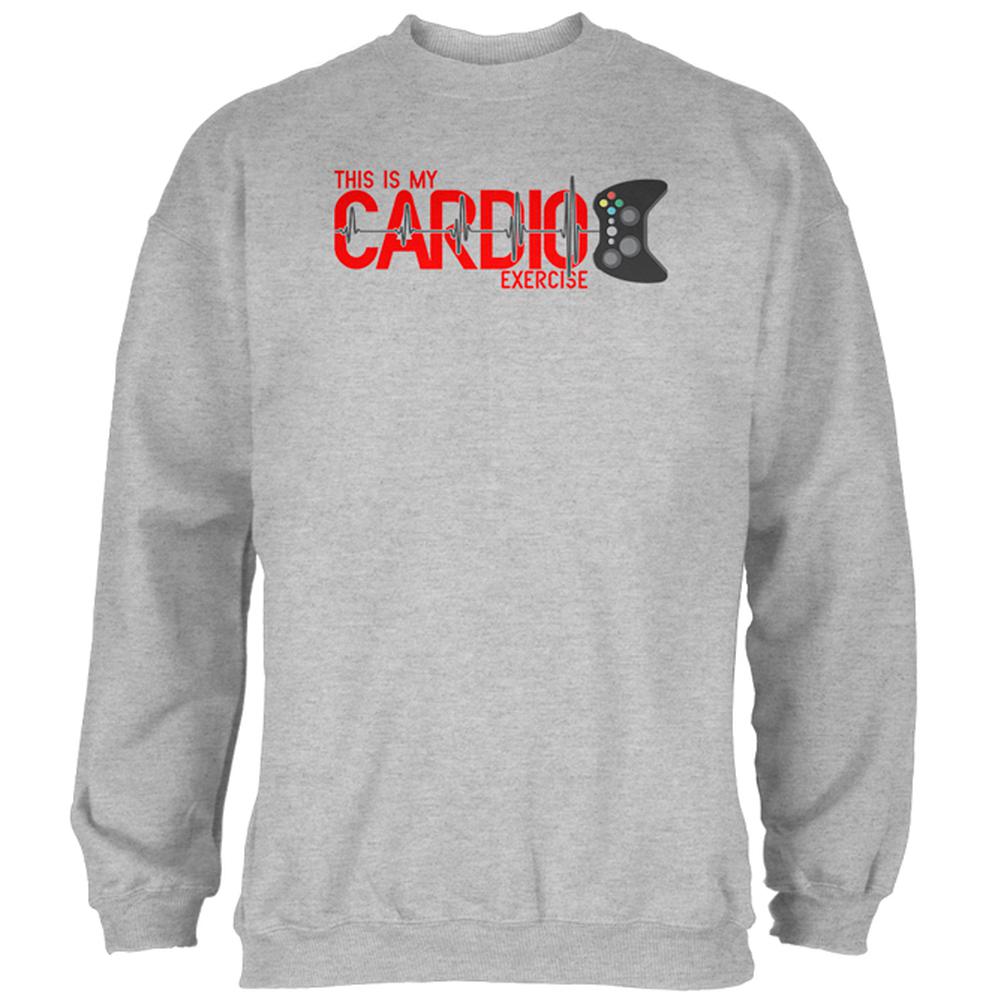My Cardio Exercise Game Controller Heartbeat Mens Sweatshirt Men's Sweatshirts Old Glory SM Heather