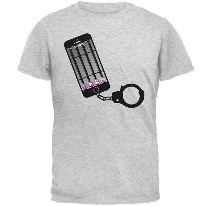 Prisoner to Your Cell Phone Mens T Shirt Men's T-Shirts Old Glory 2XL Light Heather Grey