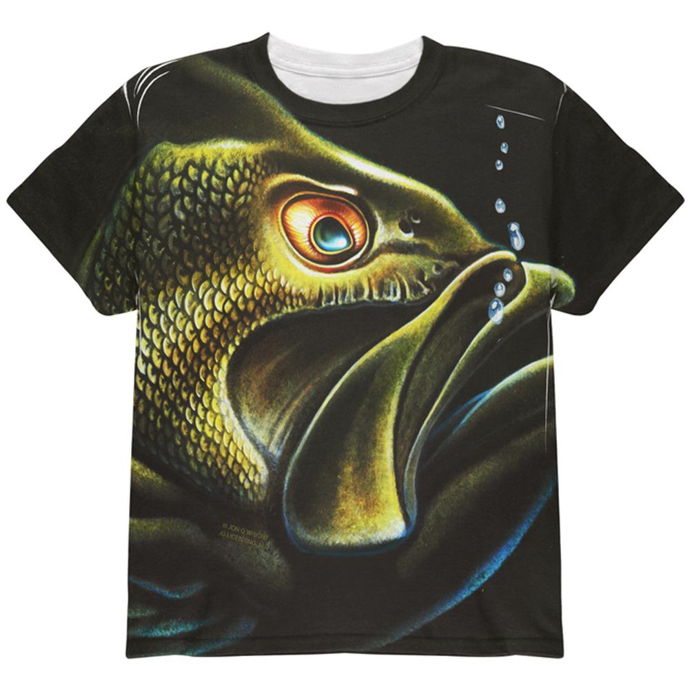 Bass Master All Over Youth T Shirt Youth T-Shirts Old Glory LG Multi