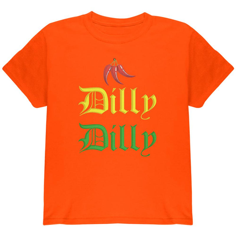 Cinco De Mayo Dilly Dilly Hot Peppers Youth T Shirt Youth T-Shirts Old Glory LG Orange
