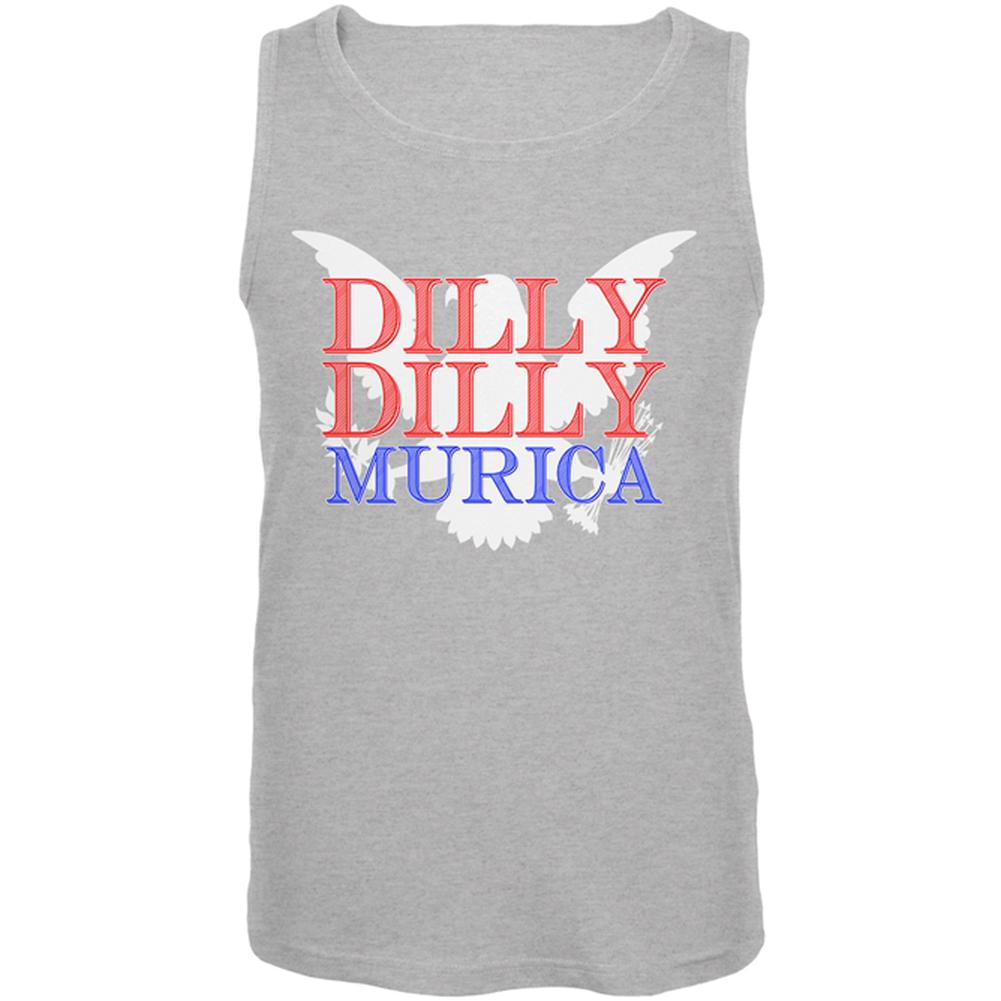 4th of July Dilly Dilly MURICA Mens Tank Top Men's Tank Tops Old Glory 2XL Heather