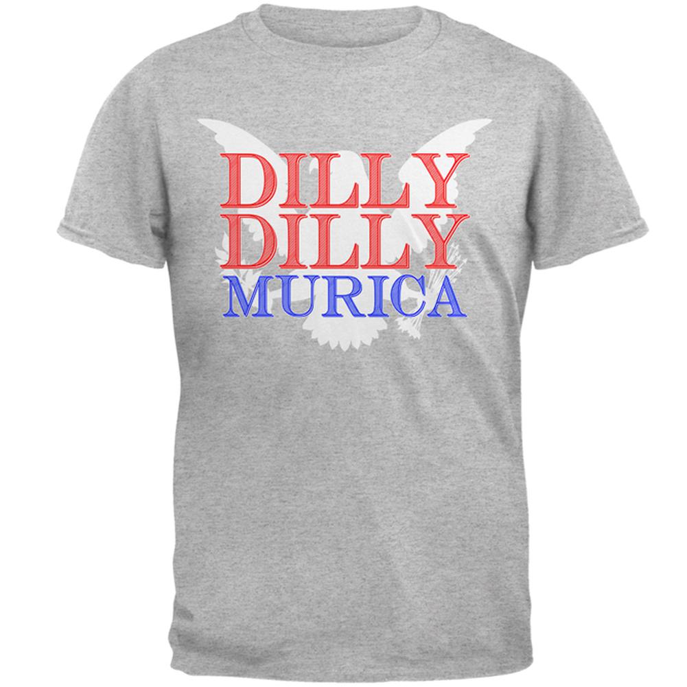 4th of July Dilly Dilly MURICA Mens T Shirt Men's T-Shirts Old Glory 2XL Heather