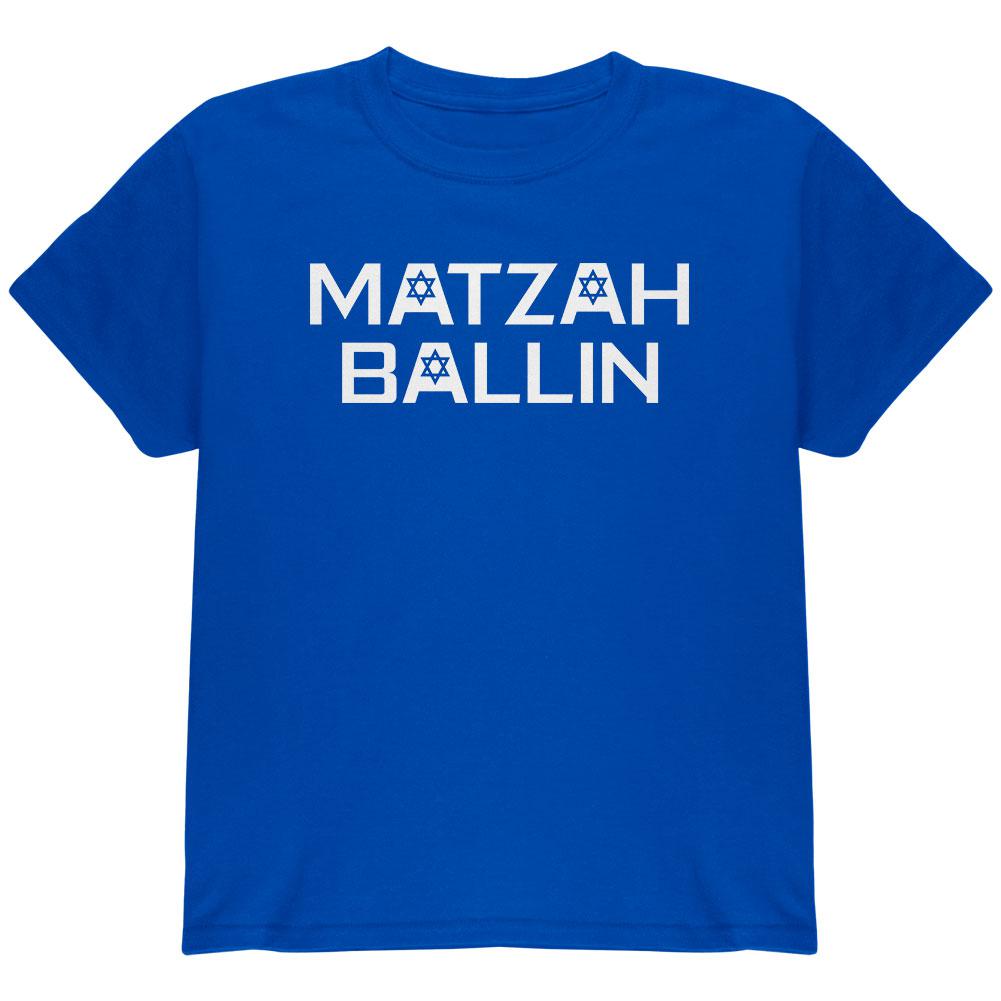 Jewish Matzah Ballin' Youth T Shirt Youth T-Shirts Old Glory LG Royal