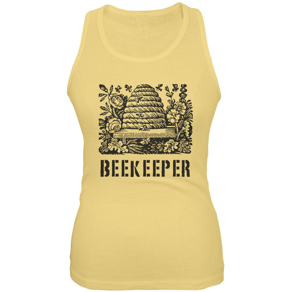 Vintage Bee Beekeeper Hive Juniors Soft Tank Top Junior's Tank Tops global 2XL Yellow