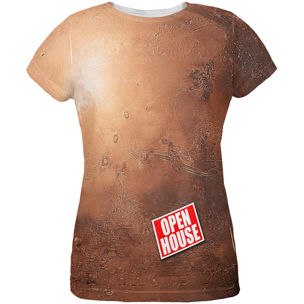 Mars Open House Funny All Over Womens T Shirt Women's T-Shirts Old Glory 2XL Multi