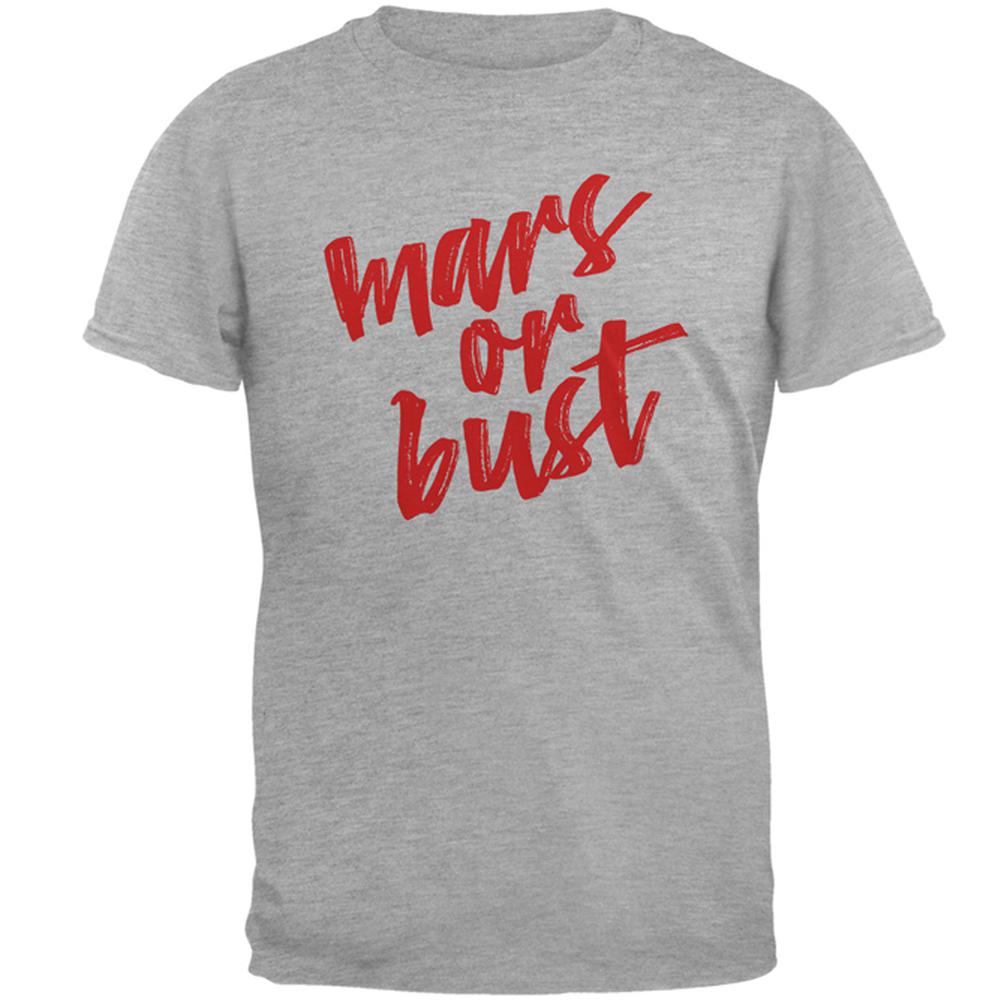 Mars or Bust Mens Soft T Shirt Men's T-Shirts Old Glory 2XL Heather