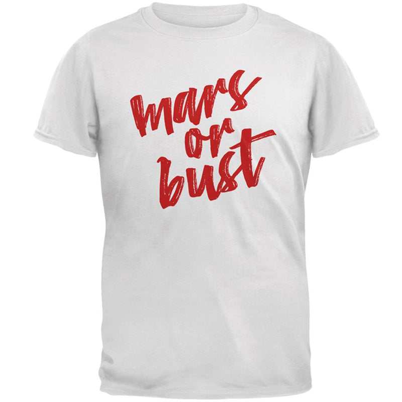 Mars or Bust Mens T Shirt Men's T-Shirts Old Glory 2XL White